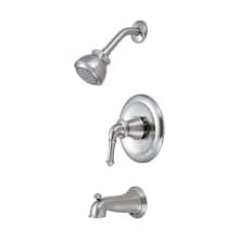 Del Mar Tub and Shower Trim Package with 1.75 GPM Single Function Shower Head, Shower Arm, and Flange