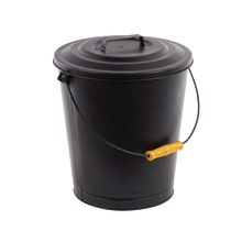 Portable Fireplace Ash Disposal Can with Lid and Heat Resistant Base
