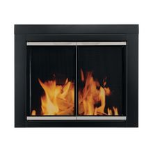 Alsip Cabinet Style Fireplace Screen and Glass Doors, Medium