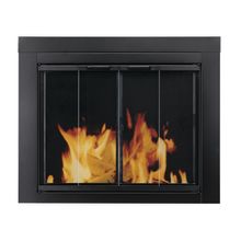Ascot Fireplace Screen and Bi-Fold Track-Free Glass Doors, Medium