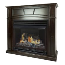32000 BTU 46 Inch Wide Built-In Vent Free Natural Gas Fireplace with Remote Control