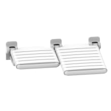 Nylon Top Fold Down L-Shape Cantilevered Shower Seat - Left Hand