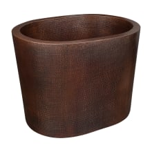 48" Free Standing Copper Soaking Tub with Right Drain