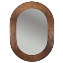 35" x 26" Modern Oval Metal Framed Bathroom Wall Mirror