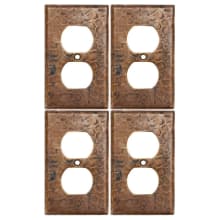 Single Duplex Outlet Wall Plate - Sold in Pack of 4