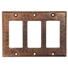 GFI Outlet and Triple Rocker Switch Wall Plate