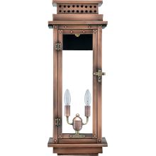 Nouveau 9" Wide 2 Light Outdoor Wall-Mounted Lantern in Electric Configuration