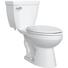 1500 Series 1.28 GPF Two-Piece Round Toilet with Left Hand Trip Lever and 10" Rough In