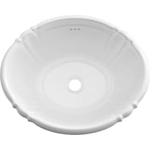 Richardson 17-5/8" Oval Vitreous China Drop In Bathroom Sink with Overflow
