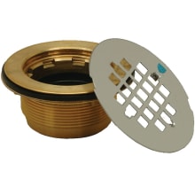 4-1/4" Shower Drain Strainer with 2" Brass No-Caulk Shower Drain Body