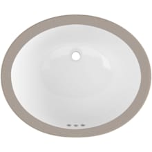 Comstock 17" Oval Vitreous China Undermount Bathroom Sink with Overflow