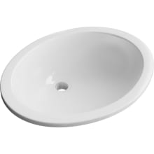 Comstock 17" Oval Vitreous China Undermount Bathroom Sink with Overflow