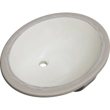 Comstock 19-1/2" Oval Vitreous China Undermount Bathroom Sink with Overflow