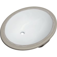 Comstock 19-1/2" Oval Vitreous China Undermount Bathroom Sink with Overflow