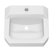 19-5/8" Rectangular Vitreous China Wall Mounted Bathroom Sink with Overflow and 1 Faucet Hole at 0" Centers