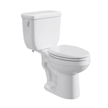 Jerritt 1.1 / 1.6 GPF Dual Flush Two Piece Round Toilet with Left Hand Lever - Less Seat, ADA Compliant