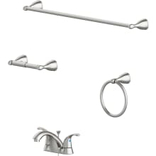 1.2 GPM Mini Widespread Bathroom Faucet Package with Bath Hardware and Pop-Up Drain
