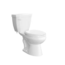 Calhoun 1.28 GPF Two Piece Round Toilet with Left Hand Lever - Less Seat, ADA Compliant