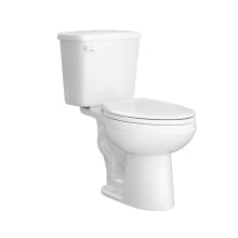 Greenlee 0.8 GPF Two Piece Round Chair Height Toilet with Left Hand Lever - Less Seat, ADA Compliant