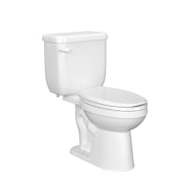 Jerritt 1.28 GPF Two Piece Round Toilet with Left Hand Lever - Less Seat, ADA Compliant