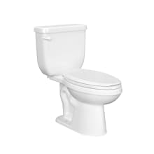 Jerritt 1.6 GPF Two Piece Elongated Toilet with Left Hand Lever - Less Seat, ADA Compliant