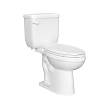 Jerritt 1.28 GPF Two Piece Elongated Chair Height Toilet with Left Hand Lever - Less Seat, ADA Compliant
