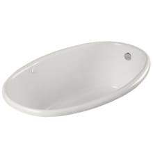 Lansford 58" x 38" Drop In Acrylic Soaking Tub with Reversible Drain and Overflow