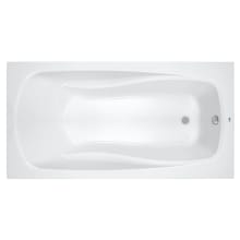 Lansford 72" x 42" Drop In Acrylic Soaking Tub with Reversible Drain and Overflow
