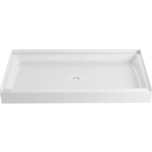 Morenci 60" x 34" Rectangular Shower Base with Single Threshold and Center Drain