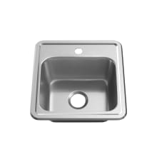 Bealeton 15" Rectangular Stainless Steel Drop In Bar Sink with Single Hole Faucet at 0" Centers