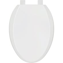 Elongated Closed-Front Toilet Seat with Quick Release and Lid