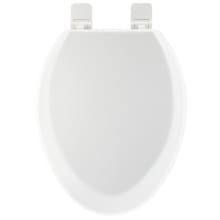 Elongated Closed-Front Toilet Seat with Soft Close and Easy Clean