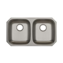 Plomosa 32-5/16" Undermount Double Basin Stainless Steel Kitchen Sink