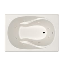 Lansford 60" x 42" Drop In Acrylic Whirlpool Tub with Reversible Drain and Overflow