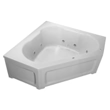 Grass Valley 60" x 60" Corner 8 Jet Whirlpool Bath Tub with Skirt and Left Hand Pump