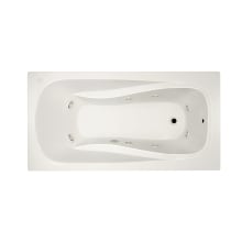 Lansford 72" x 36" Drop In Acrylic Whirlpool Tub with Reversible Drain and Overflow