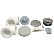1-1/2" Brass Lift and Turn Tub Drain Kit - with Overflow