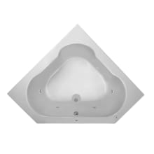 Grass Valley 60" x 60" Whirlpool Bathtub with 8 Hydro Jets and EasyCare Acrylic - Drop In or Corner Alcove Installation (Left Hand Pump)