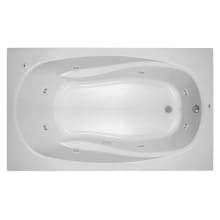 Lansford 72" x 42" Whirlpool Bathtub with 8 Hydro Jets and EasyCare Acrylic - Drop In or Alcove Installation