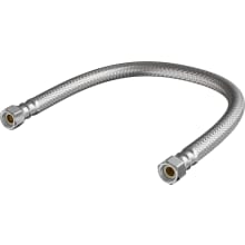 3/8" Comp X 3/8" FIP X 16" Stainless Steel and PVC Reinforced Sink Flexible Water Connectors