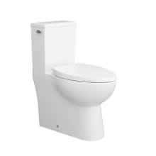 Pogo 1.28 GPF Two-Piece Elongated Skirted Toilet with Horizontal Lever and Soft Close Seat