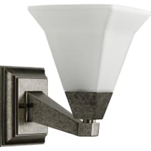 Glenmont 1 Light Bathroom Wall Sconce with Opal Etched Glass Shade - 9" Tall