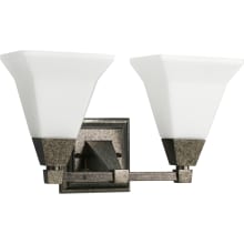 Glenmont 2 Light Bathroom Vanity Light with Opal Etched Glass Shades - 15" Wide