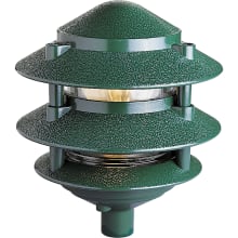 Pagoda 6" Wide Low Voltage Path Light with Clear Glass Shade