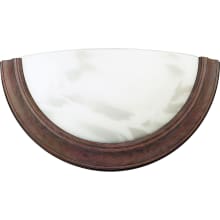 Eclipse 1 Light 8" Tall ADA Compliant Wall Sconce with Satin White Quartersphere Shade