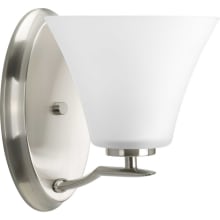 1 Light 7.25" Wide Bath Vanity Fixture with Fluted Etched Glass Shade from the Bravo Collection