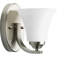 Adorn Single Light 5-1/4" Wide Bathroom Sconce with Etched Glass Shade