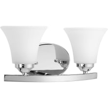 Adorn 2 Light 13-1/4" Wide Bathroom Vanity Light with Etched Glass Shades
