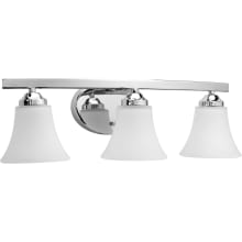 Adorn 3 Light 21-1/2" Wide Bathroom Vanity Light with Etched Glass Shades