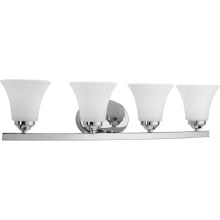 Adorn 4 Light 28-1/4" Wide Bathroom Vanity Light with Etched Glass Shades